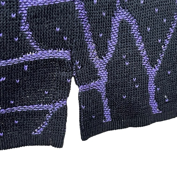 Ming Wang Ombré Abstract Knit Sheath Dress Women’s Size PS Purple Black Classy - Picture 7 of 9